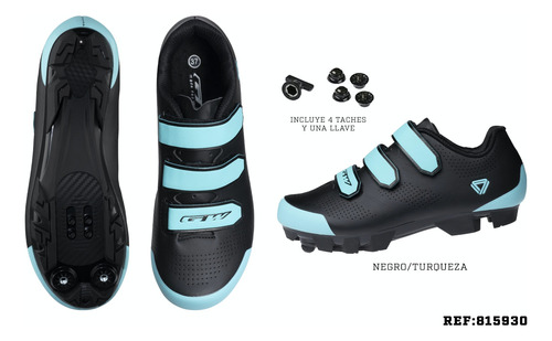 Zapatilla Ciclismo Mtb Gw Shift Negro/turquesa