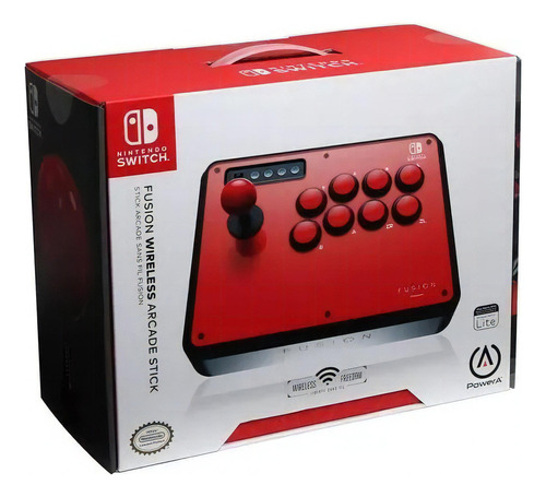 Powera Fusion Wireless Arcade - Switch - Sniper Color Rojo