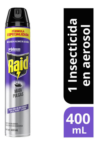 Insecticida En Aerosol Raid Mata Pulgas 400ml