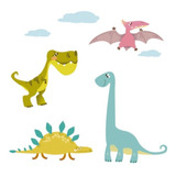 Decoración Cuarto Infantil Animalitos Dinosaurios Vinil80x55