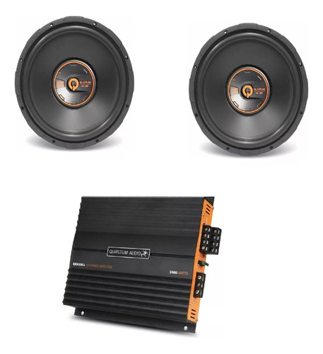 Paquete 2 Subwoofer Quantum Qw100012s4+amplificador Qea500.1