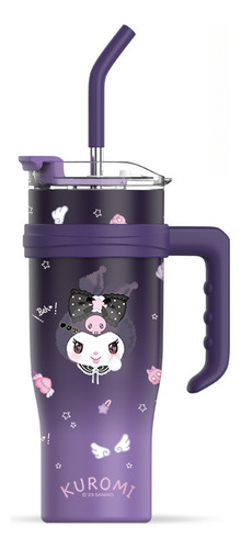 Vaso Aislante Sanrio Kuromi Hello Kitty Straw 1200 Ml