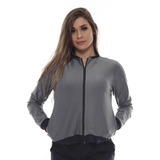 Jaqueta Fitness Feminina Bomber Justfit C/ Proteção Uv50+