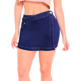 Falda Short De Mezclilla Para Dama 54213-sf