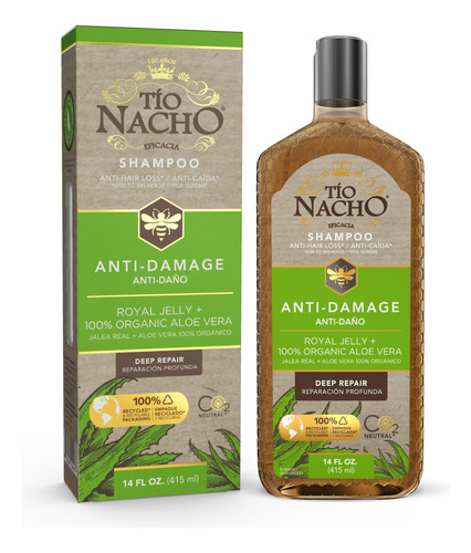 Tio Nacho Champú Reparador Profundo De Aloe Vera: Aloe Ver.