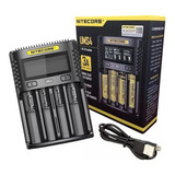 Cargador Inteligente Ums4 Nitecore 4 Slot De Carga Y Display