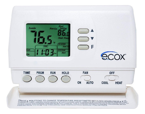 Termostato Ecox Digital, Programable 5+2, 1 Etapa, 24v