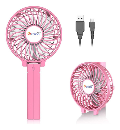 Ventilador De Escritorio Versiontech Plegable Rosa