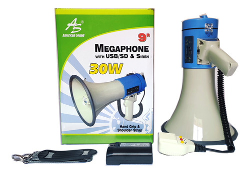 Megafono 9 Pulgadas Recargable 30w American Sound