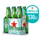 Pack 6 Cerveza Heineken Silver Botella 330cc
