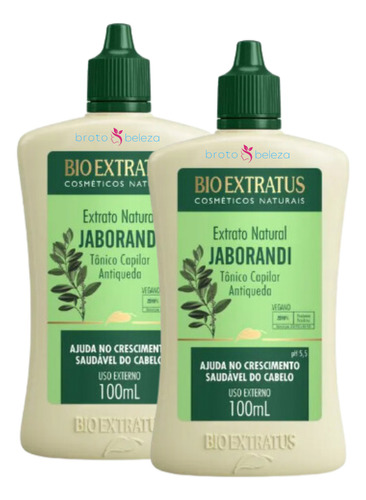 2 Tonico Capilar Antiqueda Bioextratus 100ml - Jaborandi