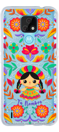 Funda Para Motorola Diseño Mexicano Lele Flores Nombre