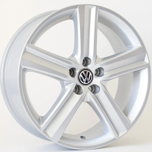 Rodas Vw Fox Highline Aro 15 (5x100) (jogo) +bicos Cor Prata