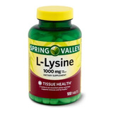 L- Lisina L Lysine Inmunidad 1000 Mg 100 Tabs Spring Valley