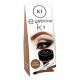 Eyebrow Kit Pomada Para Cejas Original Kj Aplicador Black 