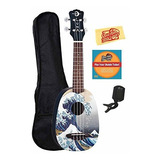 Luna Serie Artistica Ukelele Soprano De Gran Onda, Con Bols