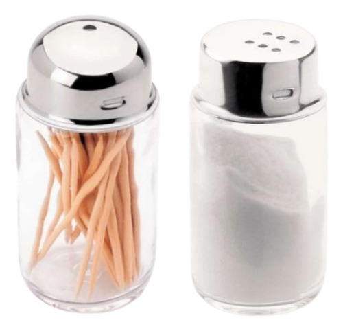 Conjunto 2 Peças Saleiro Paliteiro 100 Ml Cozinha Bar