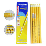 10 Lápis Marcador Industrial Amarelo P/ Marcações 