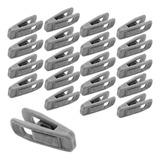 - 20 Ganchos De Terciopelo Gris, Clips Fuertes Dedos, C...