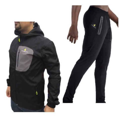 Combo Ul! Campera Lluvia+ Pantalon Deportivo Bolsillos Eng