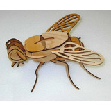 Mosca 3d De Madera