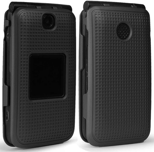 Funda Para Alcatel Go Flip V, Negro/protectora/rigida