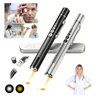 Luz De Diagnóstico Medico Recargable Con Caja De Metal, 2pcs | Meses sin interés