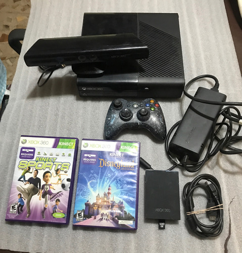 Consola Xbox 360 Slim E 500 Gb, C/  Kinect, Y  Juegos 