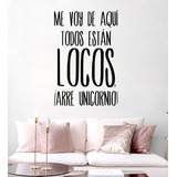 Vinil Decorativo Para Pared Frases Letras Me Voy De Aquí