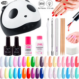 Kit Semipermanente Manicura Uñas Esmalte Gel Cabina Uv Led