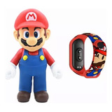 Super Mario Bross 21 Cm Grande + Reloj Digital De Regalo