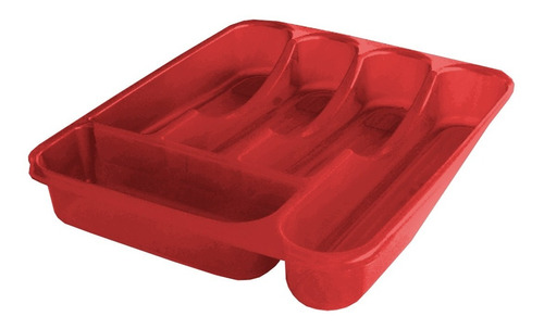 Organizador Gaveta Porta Talher 5 Divisor Divisória Talheres Cor Vermelho Jester