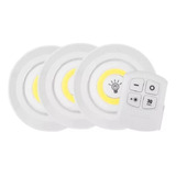 Kit 3 Luminaria Com Controle Remoto Lampada Led Wireless