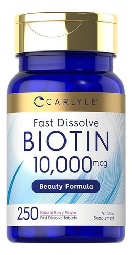 Biotina Premium Cabello, Piel & Uñas 10,000mcg 250 Tabletas