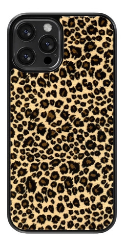 Funda Para Celular Animal Print Jaguar Chita Amarillo Cafe