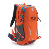 Mochila Trekking Outdoor 35 Lts Viajes Reforzada Color Naranja Diseño De La Tela Liso