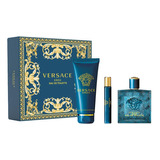 Estuche Versace Eros Pour Homme Edt 100ml+10ml+sg 150ml Hom