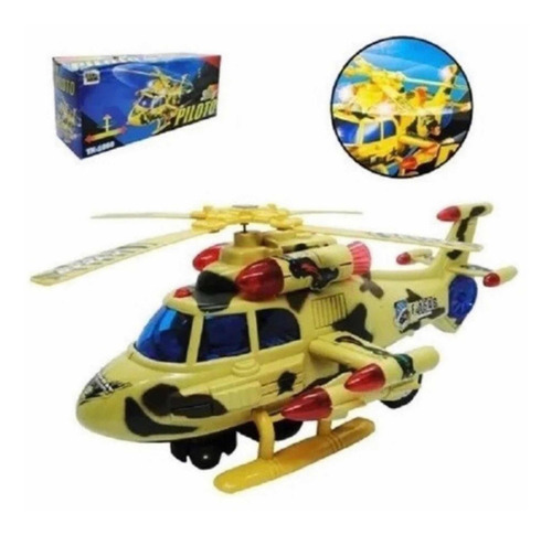 Helicóptero Bate E Volta Brinquedo C/ Som E Luzes 