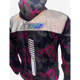 Chaqueta Reflectiva Cortaviento Camuflada Fucsia