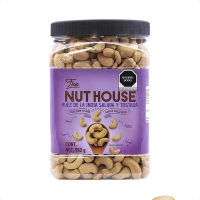 The Nut House - Nuez India Tostada & Salada - Vitrolero 950g | MercadoLibre