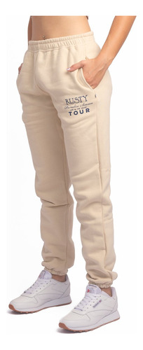 Jogging Rusty Sunset Classic Trackpant Ld Beige Mujer