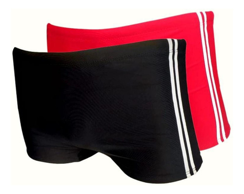 Kit 2 Sungas Juvenil Menino Boxer Box Lisa Moda Praia Short