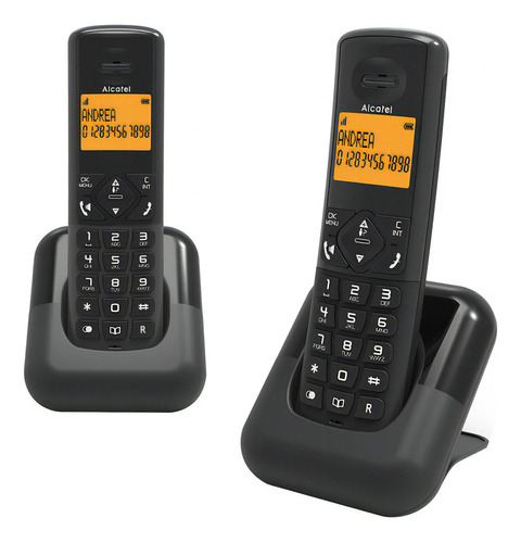 Kit Telefonos Inalambrico  D610 Alcatel Negro