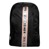 Mochila Casual Escolar K-swiss Trap Color Negro