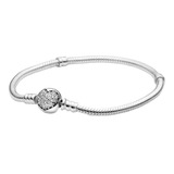 Pulsera Pandora Original Moments Corazón Brillante S925