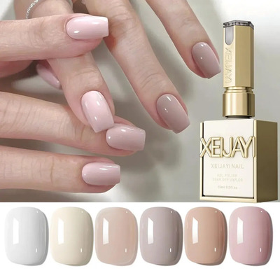 Set De 6 Esmaltes Gel Nude Y Blanco Xeijayi Serie Xk200-22 Multicolor | Envío gratis