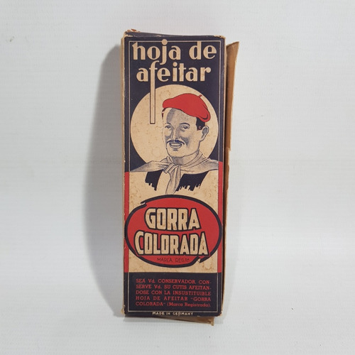 Antigua Caja Hojas De Afeitar Boina Roja Lote 100 Mag 60067