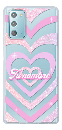 Funda Para Galaxy Para Mujer Corazón Rosa Con Tu Nombre