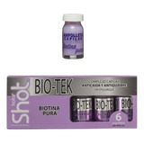 Ampolleta Capilar Biotek Kolor Shot Biotina Pura 6 Pzas