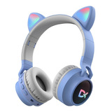 Auriculares Inalambricos Dekkin Bluetooth Orejas Gato Led Ct